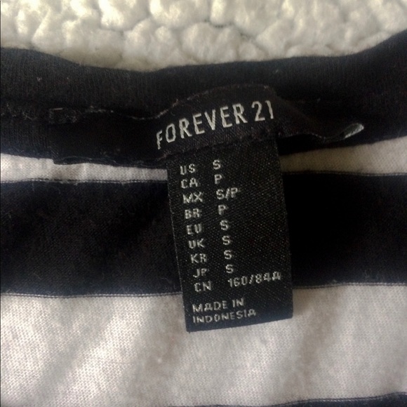 Forever 21 Black and White Striped T-Shirt - Picture 3 of 3